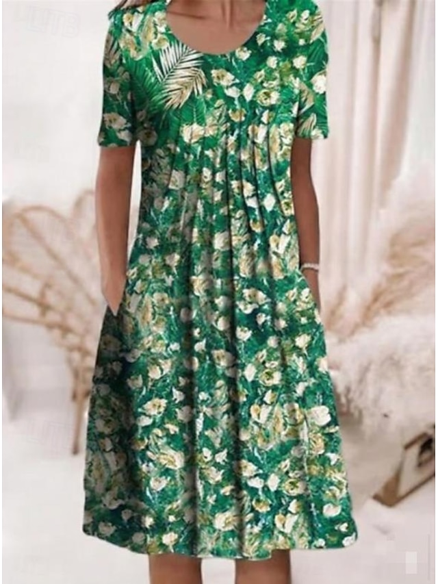 Linen-Feel Midi Dress from LightInTheBox