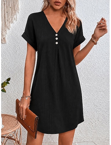 Casual Loose Fit Midi Dress from LightInTheBox